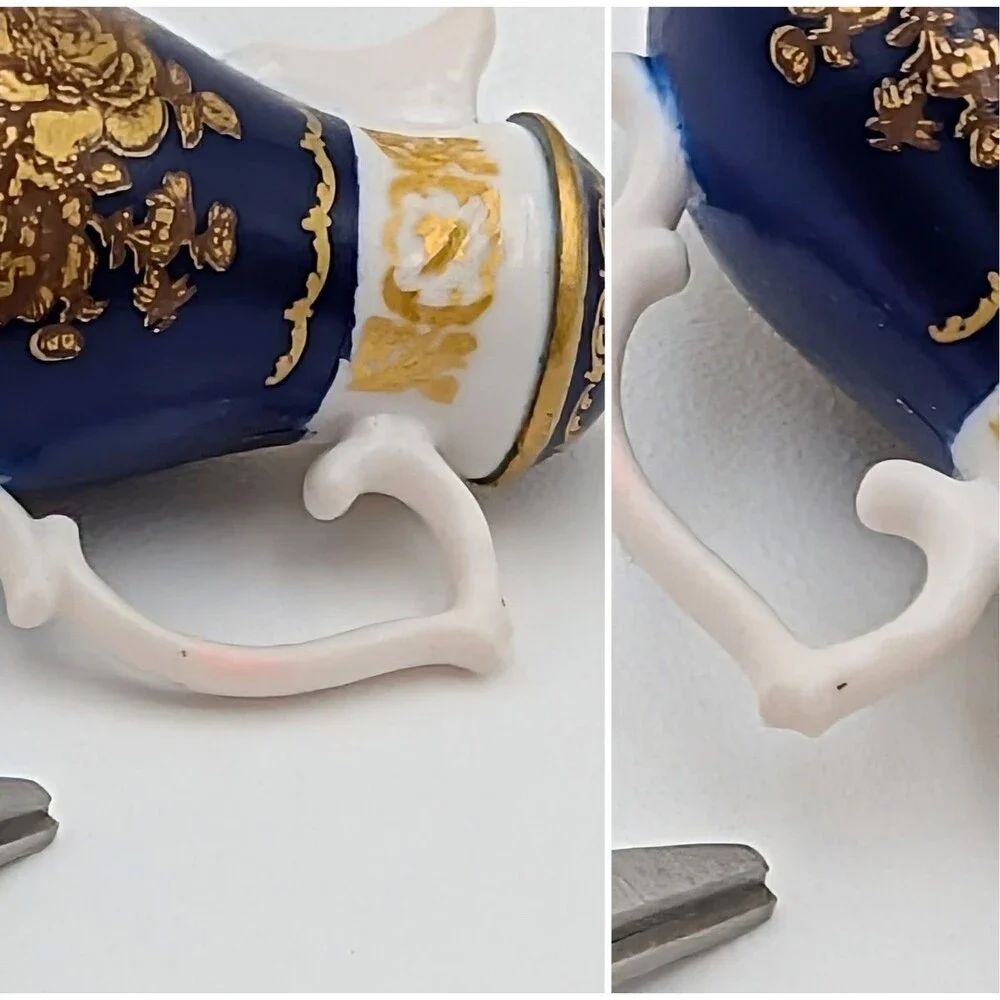Zuru Mini Brands Netflix Bridgerton Teapot Blue Gold Miniature 1.5